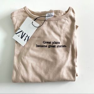 NWT Zara embroidered top